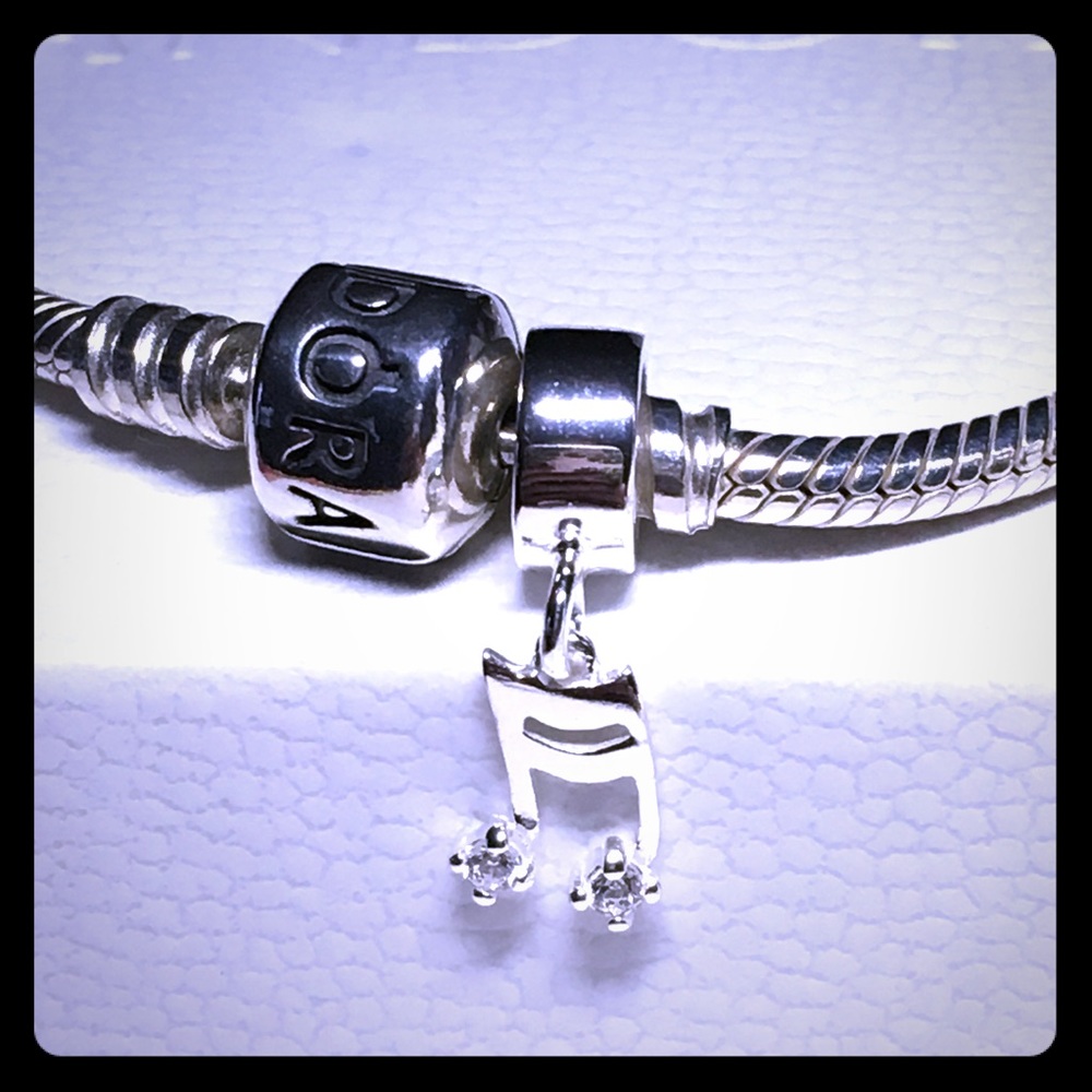Euro silver music dazzling 925 charm fits Pandora